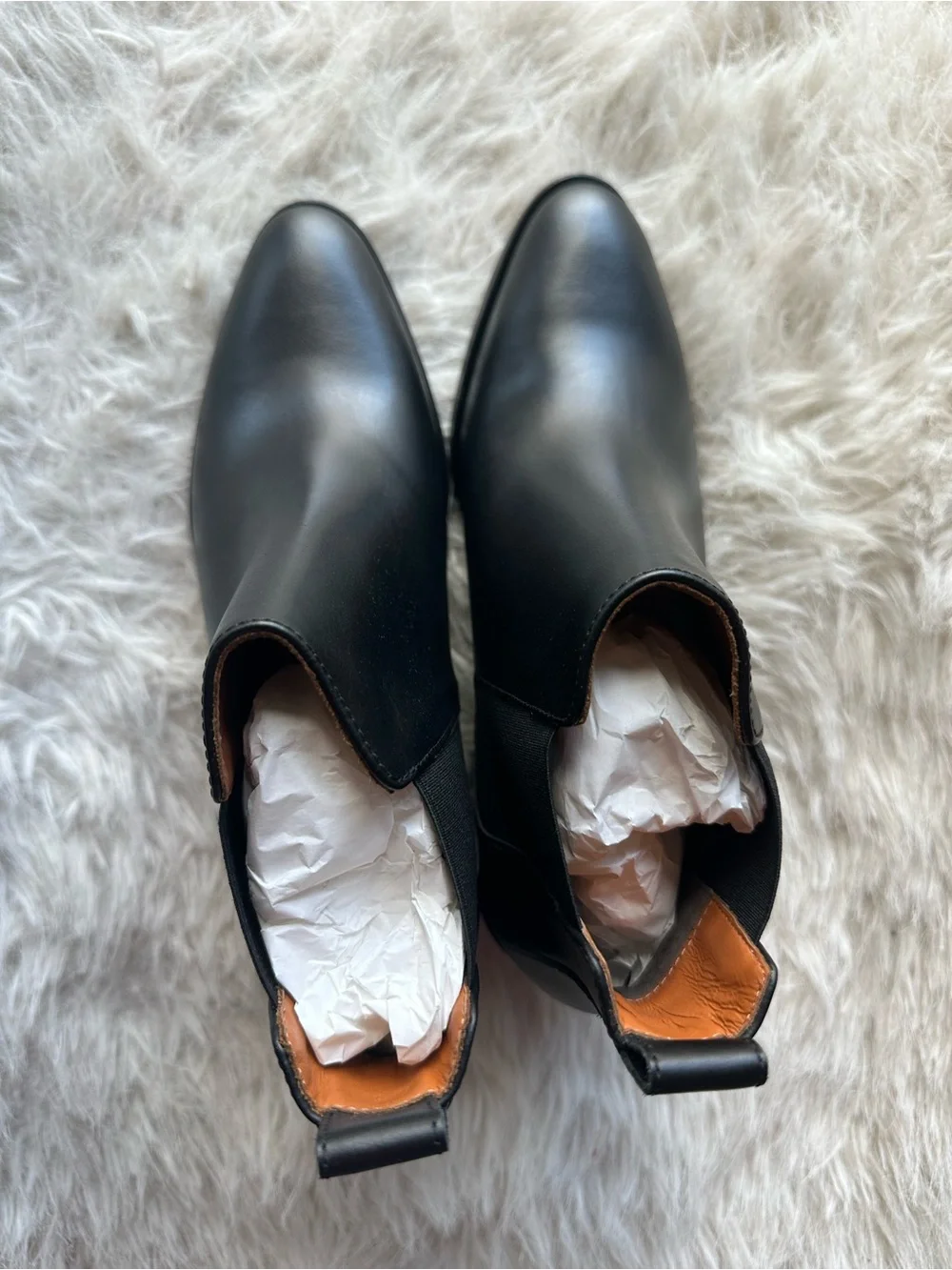 Everlane Black The Heel Italian Leather block heel Chelsea Ankle Boots 6.5